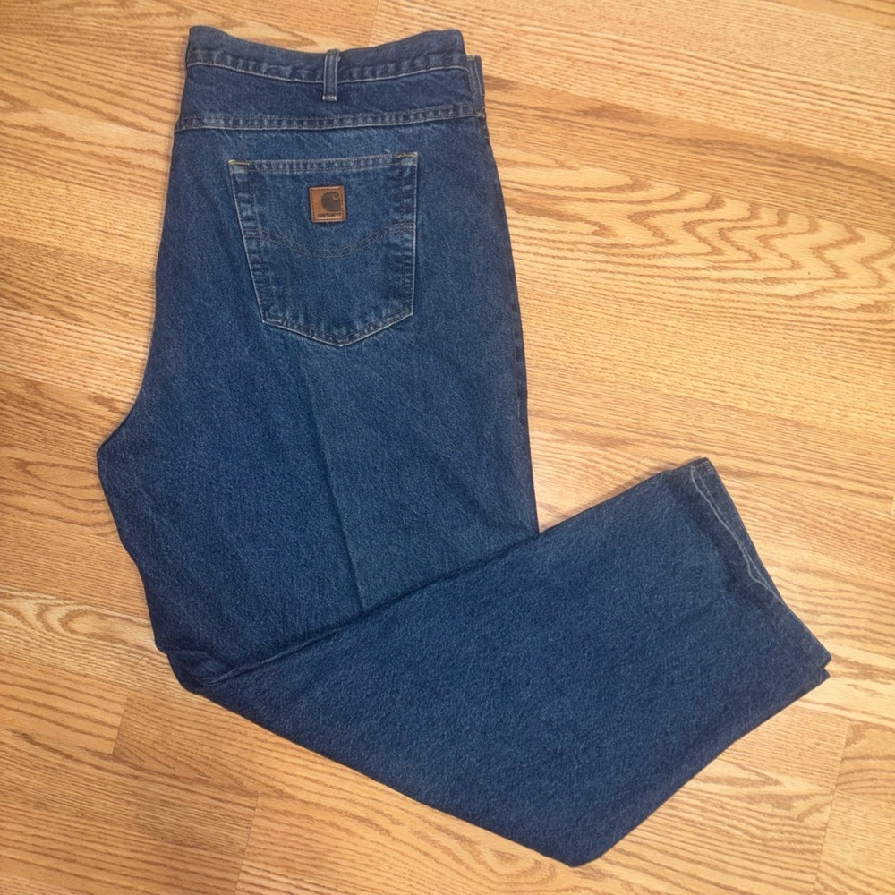 Carhartt B113 DST Men's Size 46x32 Blue Denim Jeans
